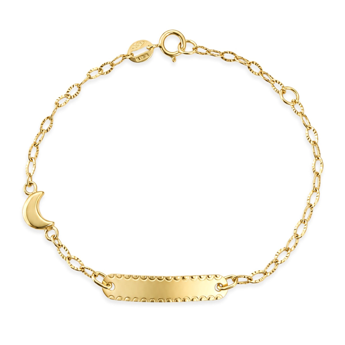 Bracciale Bimba iGold in Oro Giallo 9Kt con Targhetta
