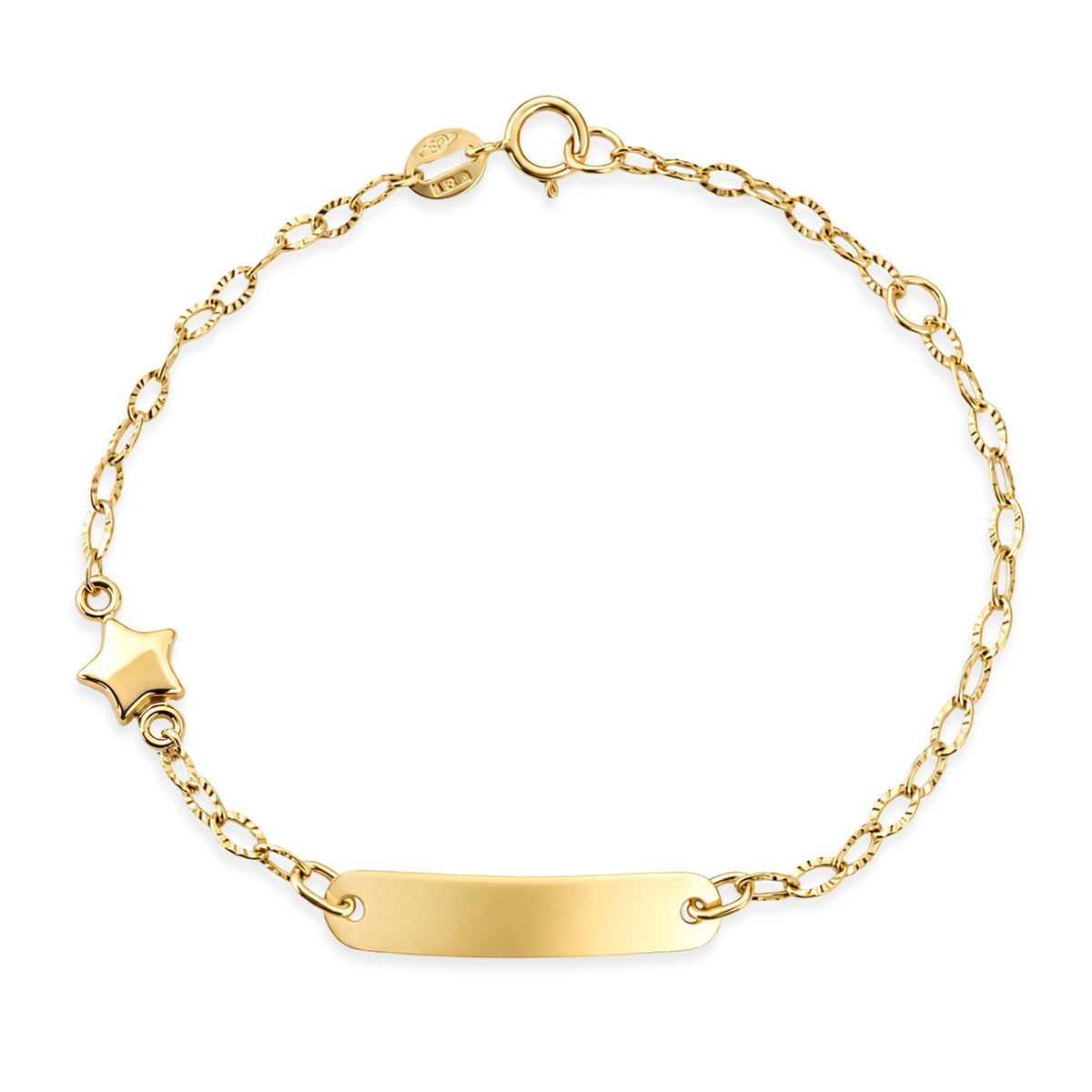 Bracciale Bimba iGold in Oro Giallo 9Kt con Targhetta
