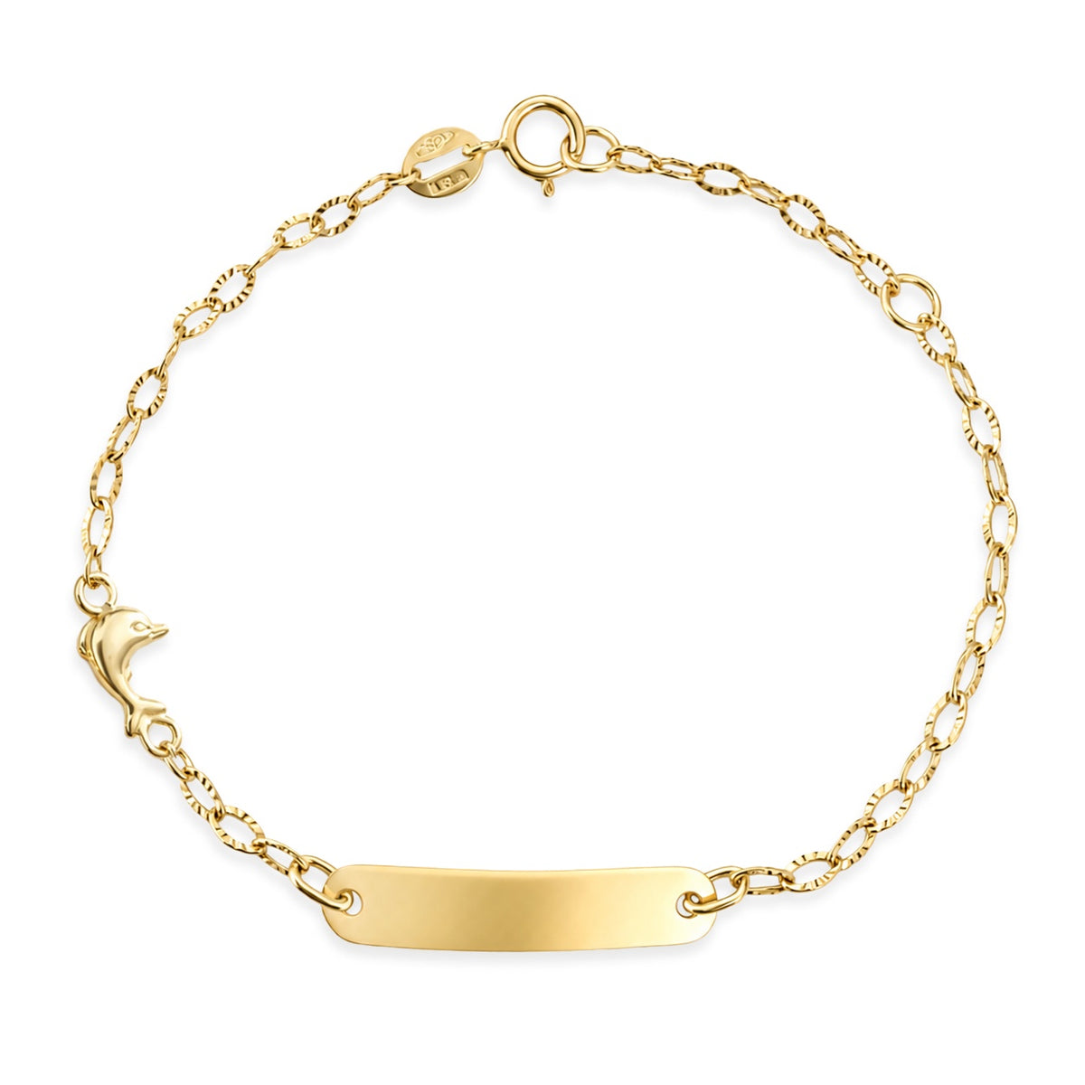 Bracciale Bimbo iGold in Oro Giallo 9Kt con Targhetta