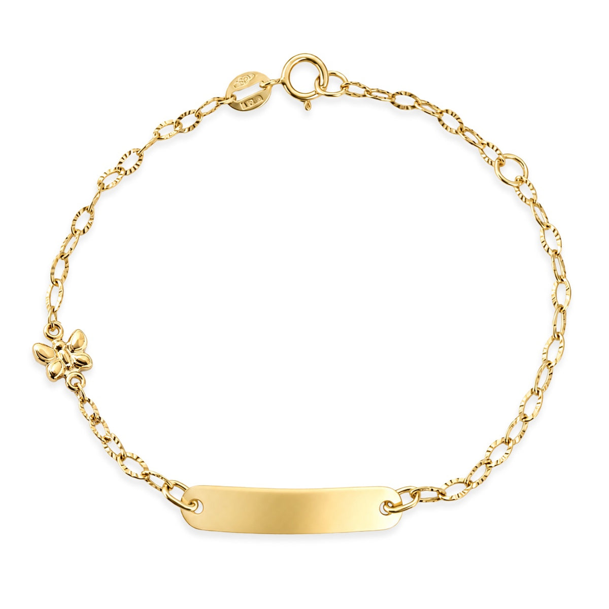 Bracciale Bimba iGold in Oro Giallo 9Kt con Targhetta