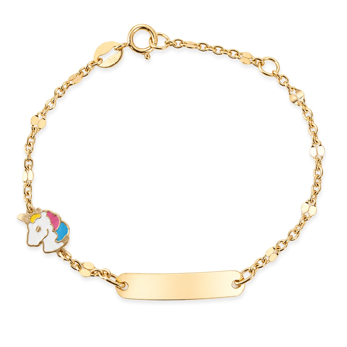 Bracciale Bimba iGold in Oro Giallo 9Kt con Targhetta