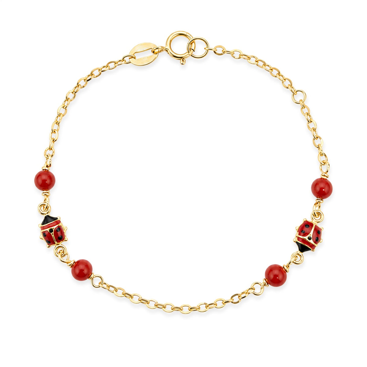 Bracciale Bimba iGold in Oro Giallo 9Kt con Coccinelle