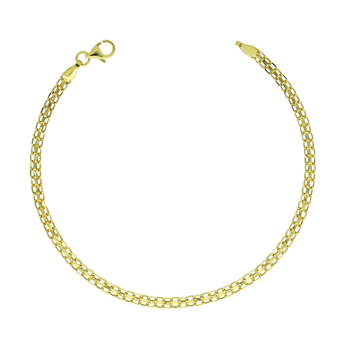Bracciale Uomo iGold in Oro Giallo 9Kt con Maglia Bismark