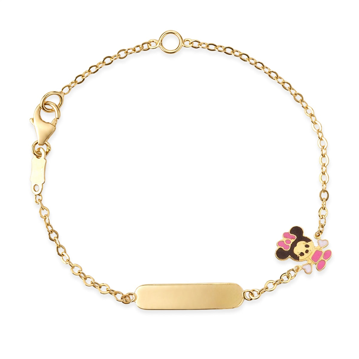Bracciale Bimba iGold in Oro Giallo 9Kt con Targhetta