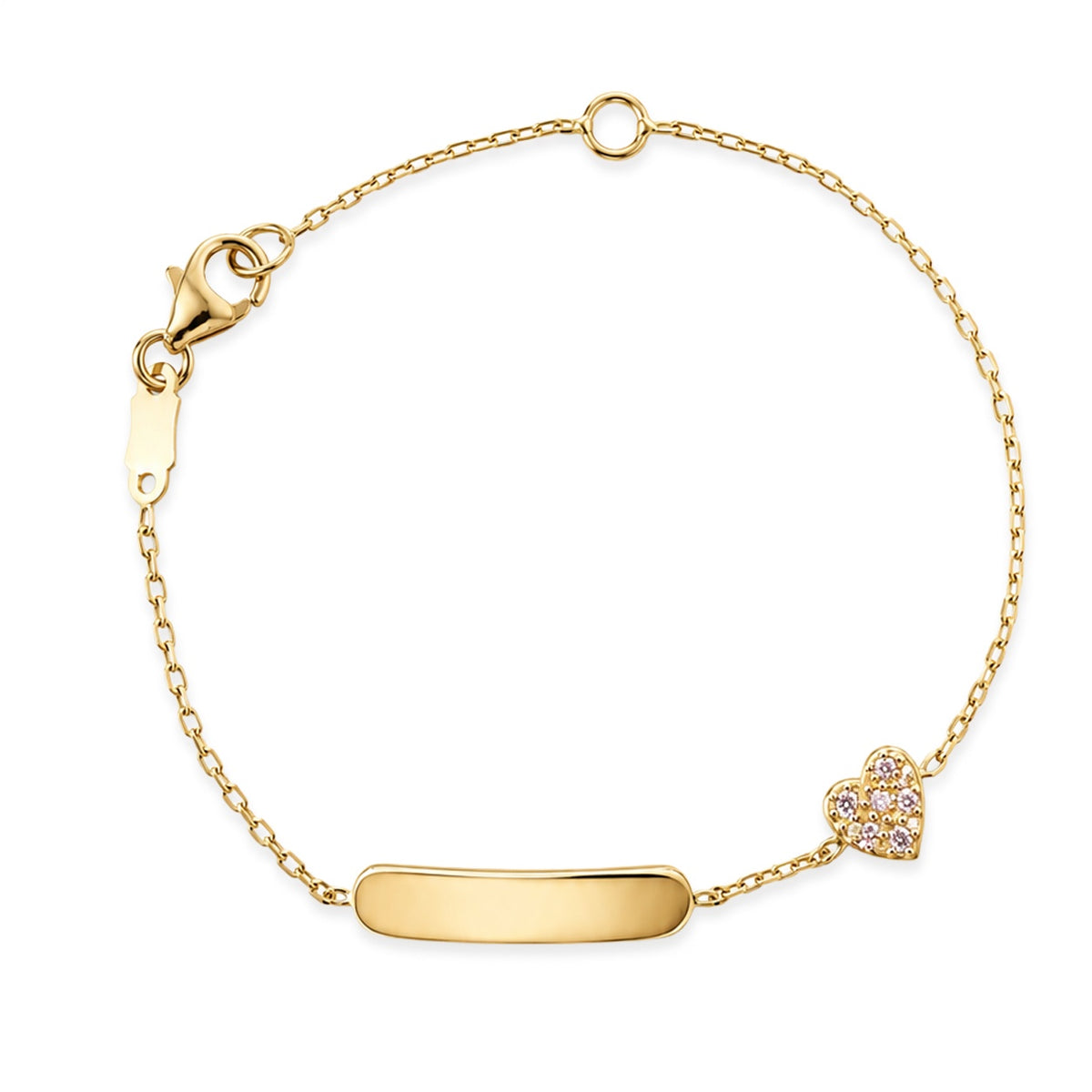 Bracciale Bimba iGold in Oro Giallo 9Kt con Targhetta