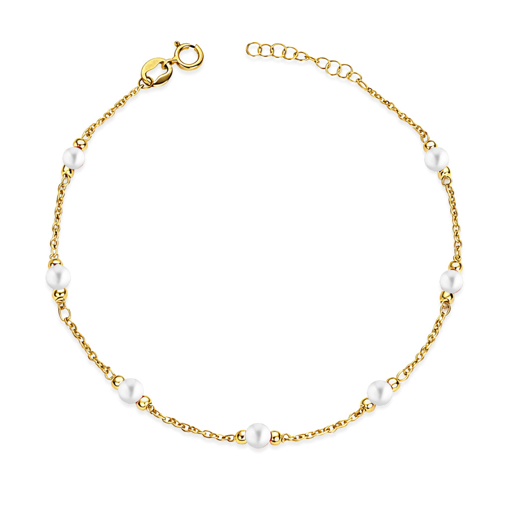 Bracciale Donna iGold in Oro Giallo 9Kt e Perle