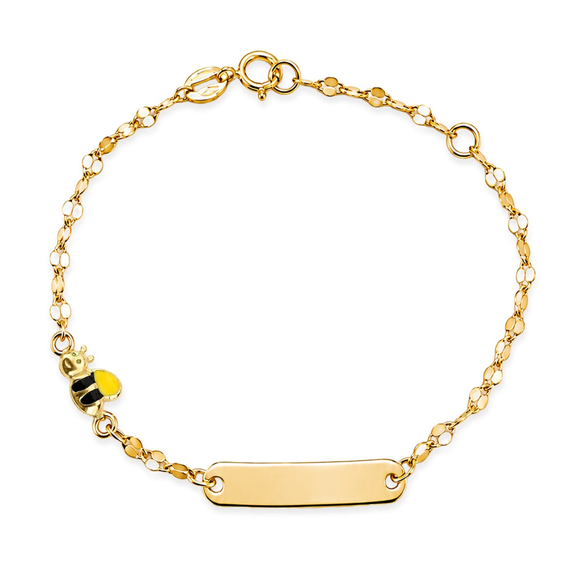 Bracciale Bimba iGold in Oro Giallo 9Kt con Targhetta