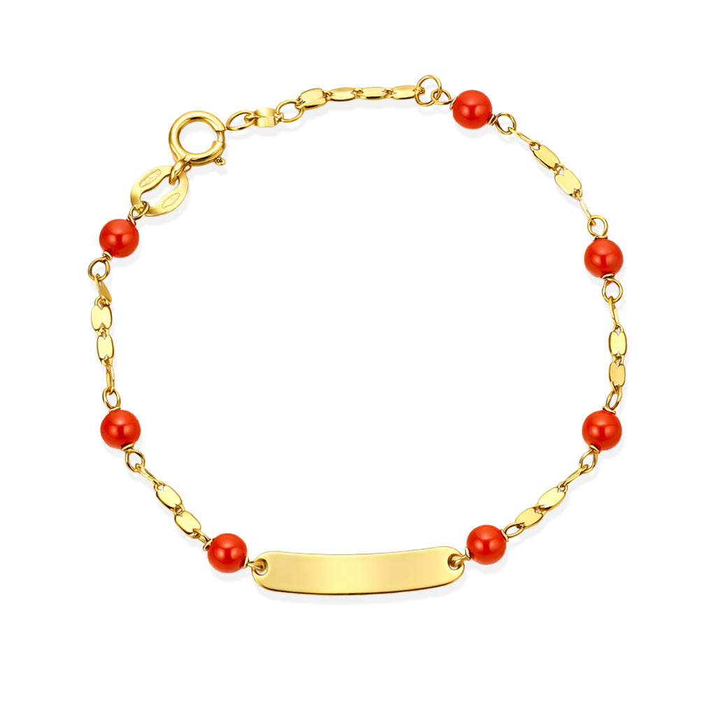 Bracciale Bimba iGold in Oro Giallo 9Kt con Targhetta