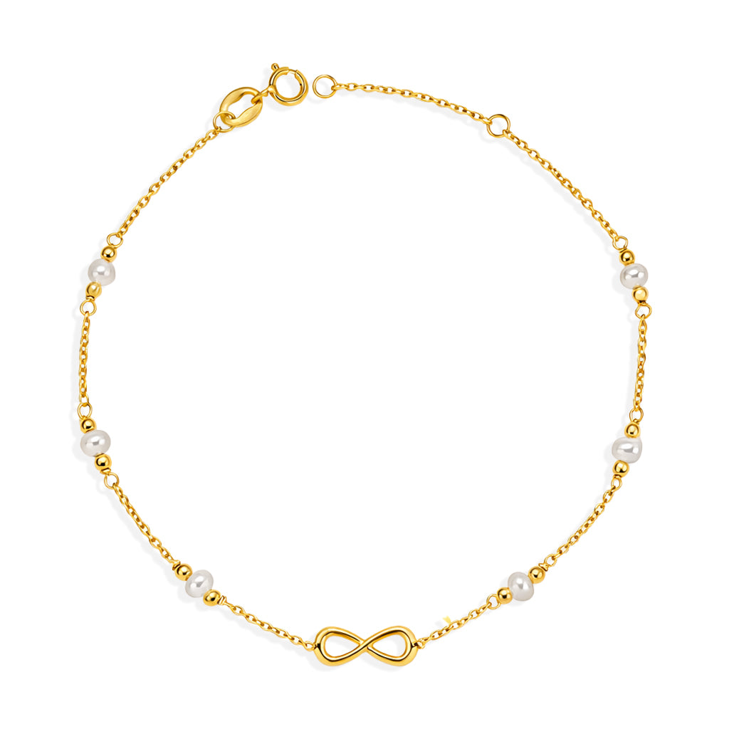 Bracciale Donna iGold in Oro Giallo 9Kt e Perle