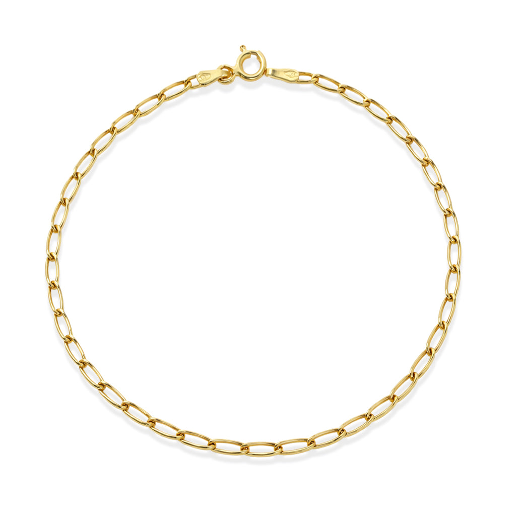 Bracciale Uomo iGold in Oro Giallo 9Kt con Maglia Paperclip