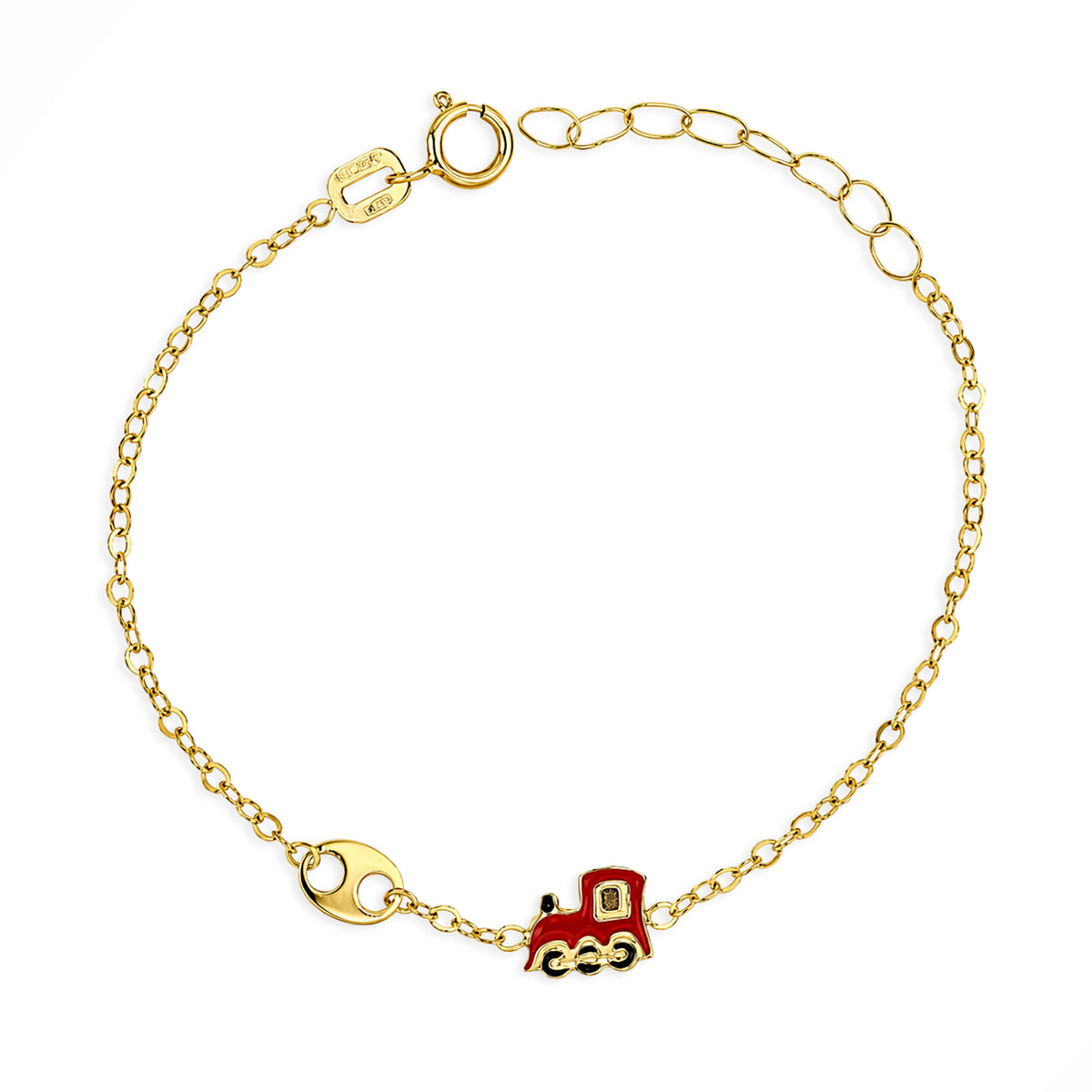 Bracciale Bimbo iGold in Oro Giallo 9Kt con Trenino