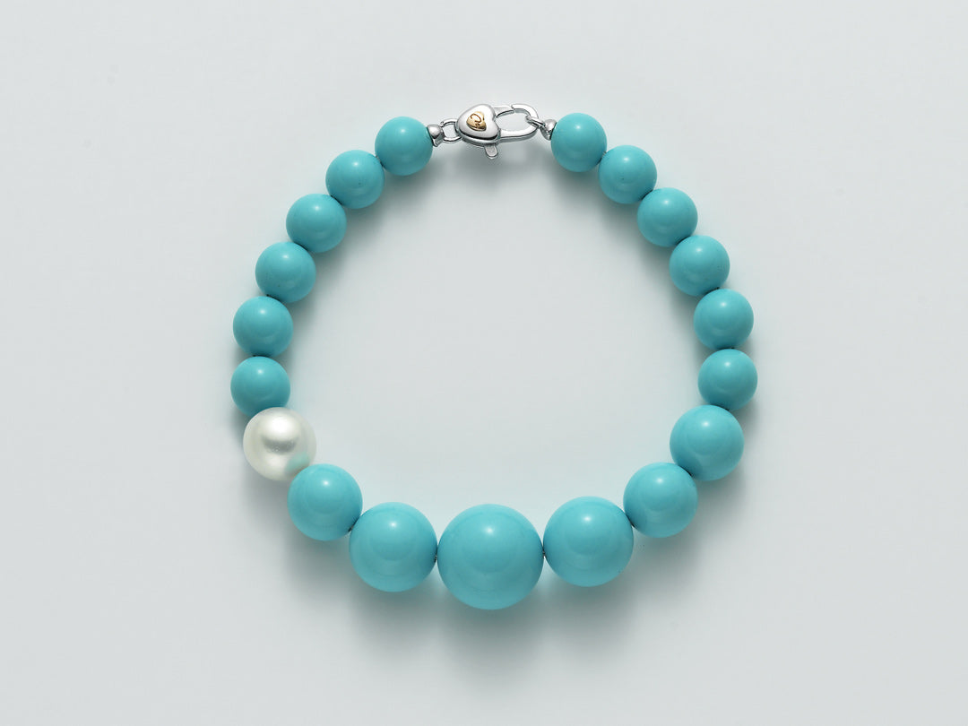 Bracciale Donna Miluna in Argento con Turchese e Perla