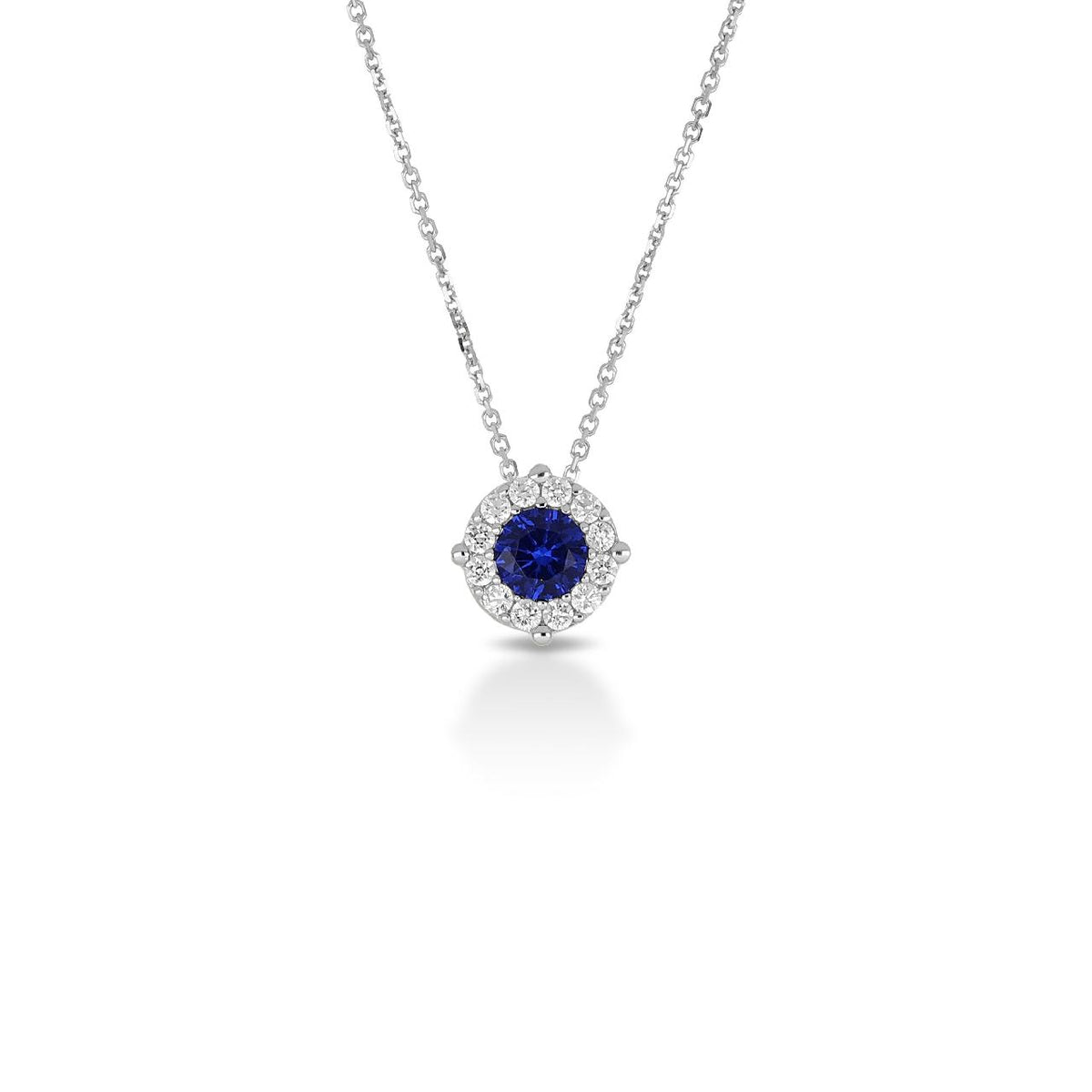 Collana iGold modello Magic in Oro Bianco 9Kt e Zircone Blu
