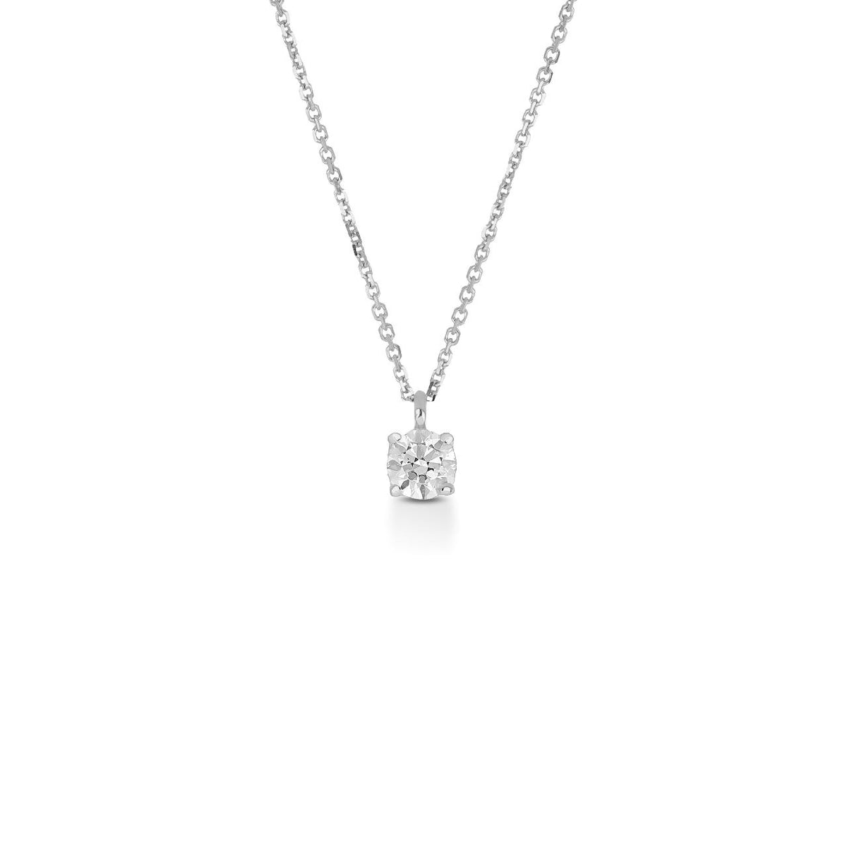 Collana Punto Luce iGold in Oro Bianco 9Kt e Zircone Bianco