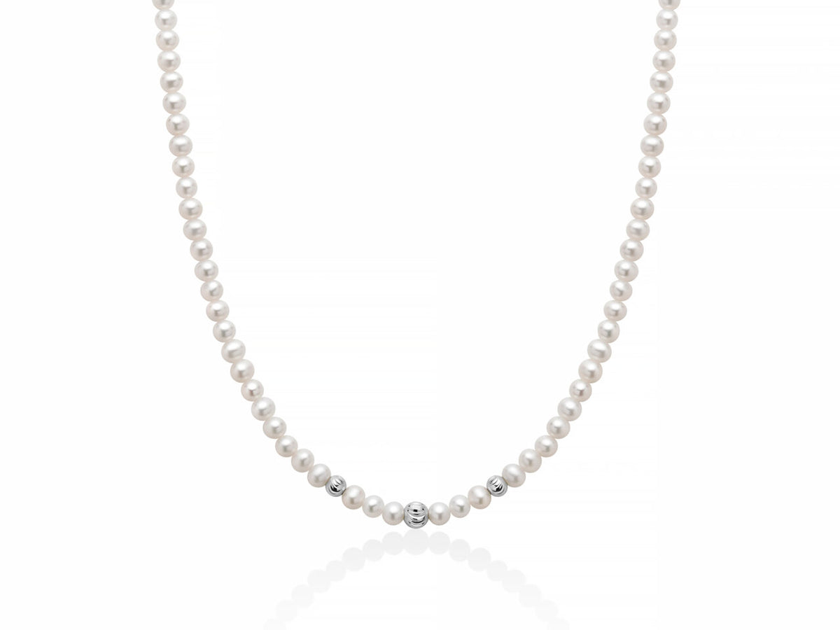 Collana di Perle Miluna in Oro 18KT 18KT mm. 4-4,5