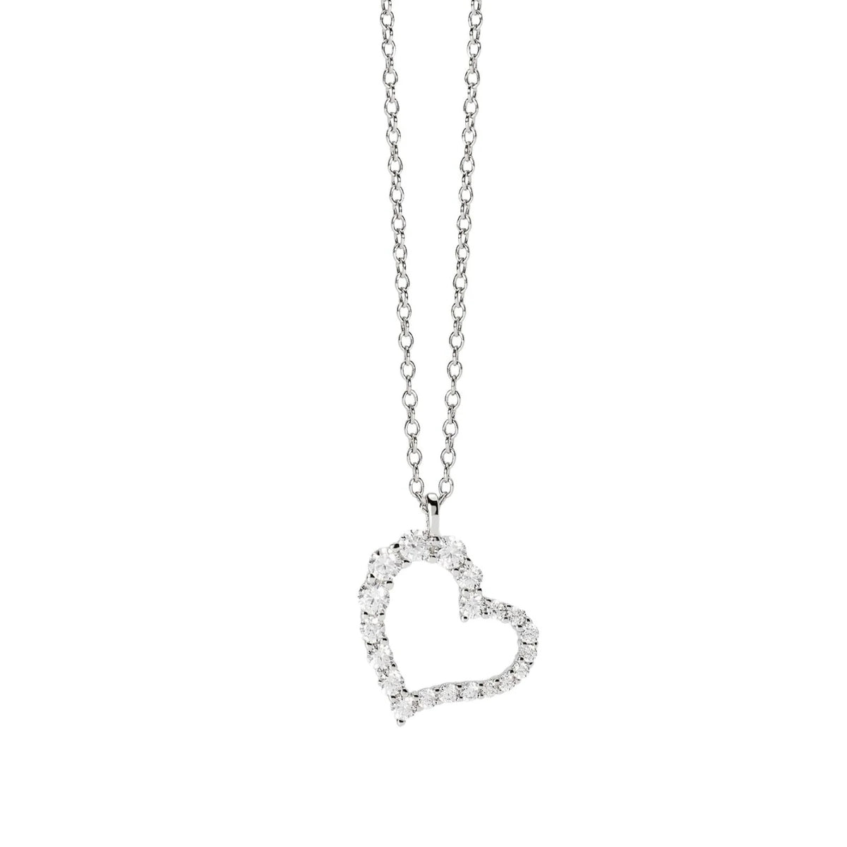 Collana con Cuore Mabina in Argento con Zirconi
