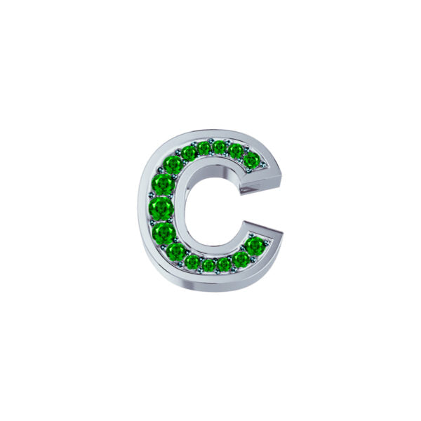 Elements - Lettere in Oro 18KT 18KT e smeraldi