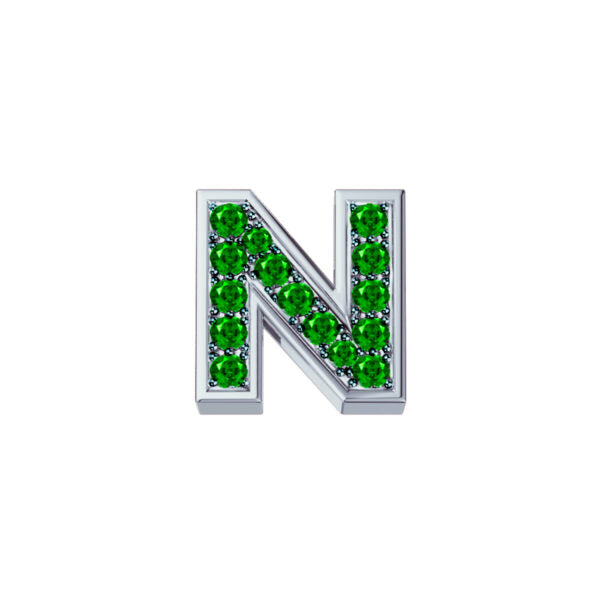 Elements - Lettere in Oro 18KT 18KT e smeraldi