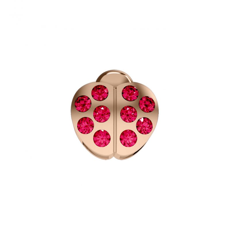 Elements - Coccinella in Oro 18KT 18KT e Rubini