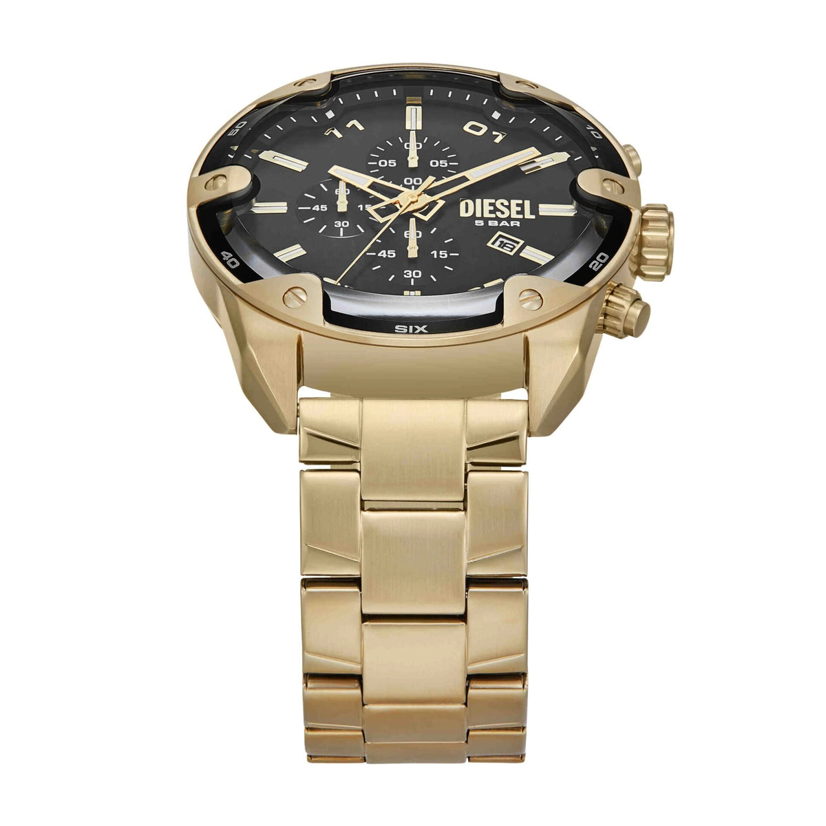 Orologio Uomo Diesel Spiked in Acciaio Dorato