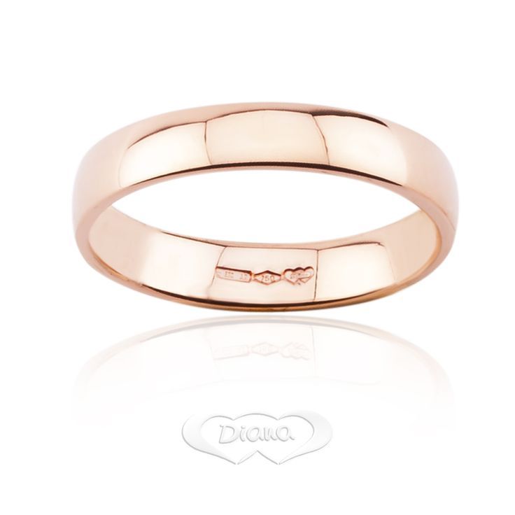 Fede Classica Diana Vellutata 4 mm Oro 18KT 18KT
