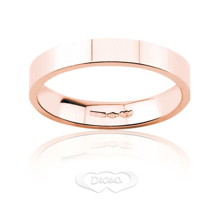 Fede Piatta Diana Vellutata 3,7 mm Oro 18KT 18KT