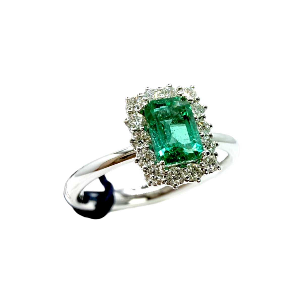 Anello Recarlo con Diamanti e Smeraldo ct.