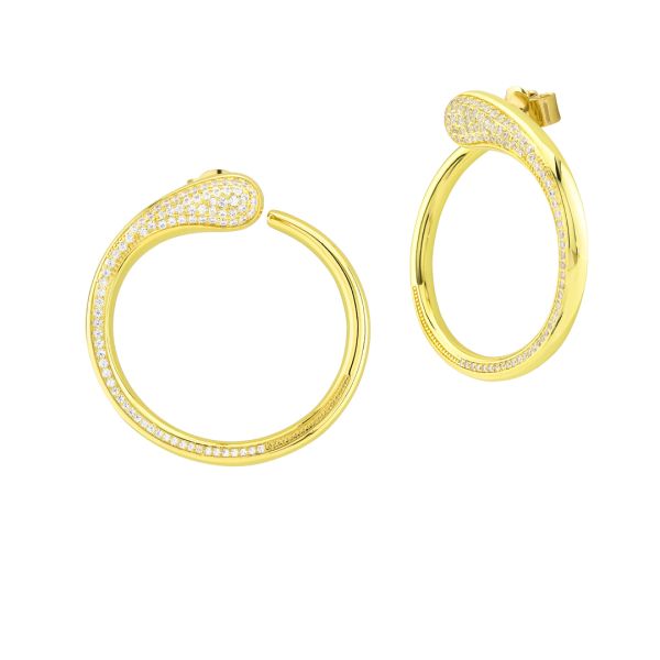 Orecchini Donna Boccadamo in Bronzo Dorato con Zirconi - Caleida