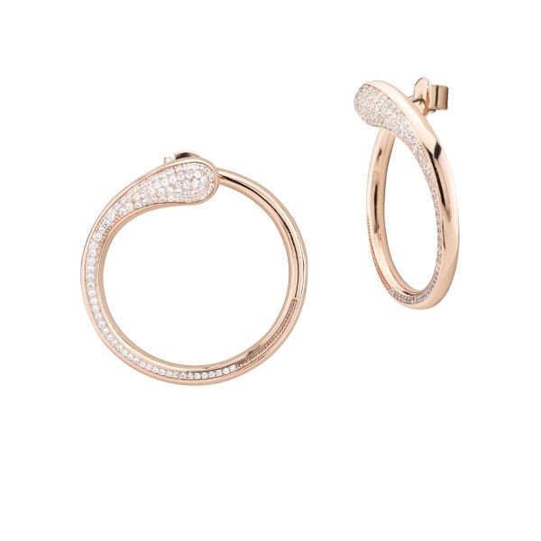 Orecchini Donna Boccadamo in Bronzo Rosè con Zirconi - Caleida
