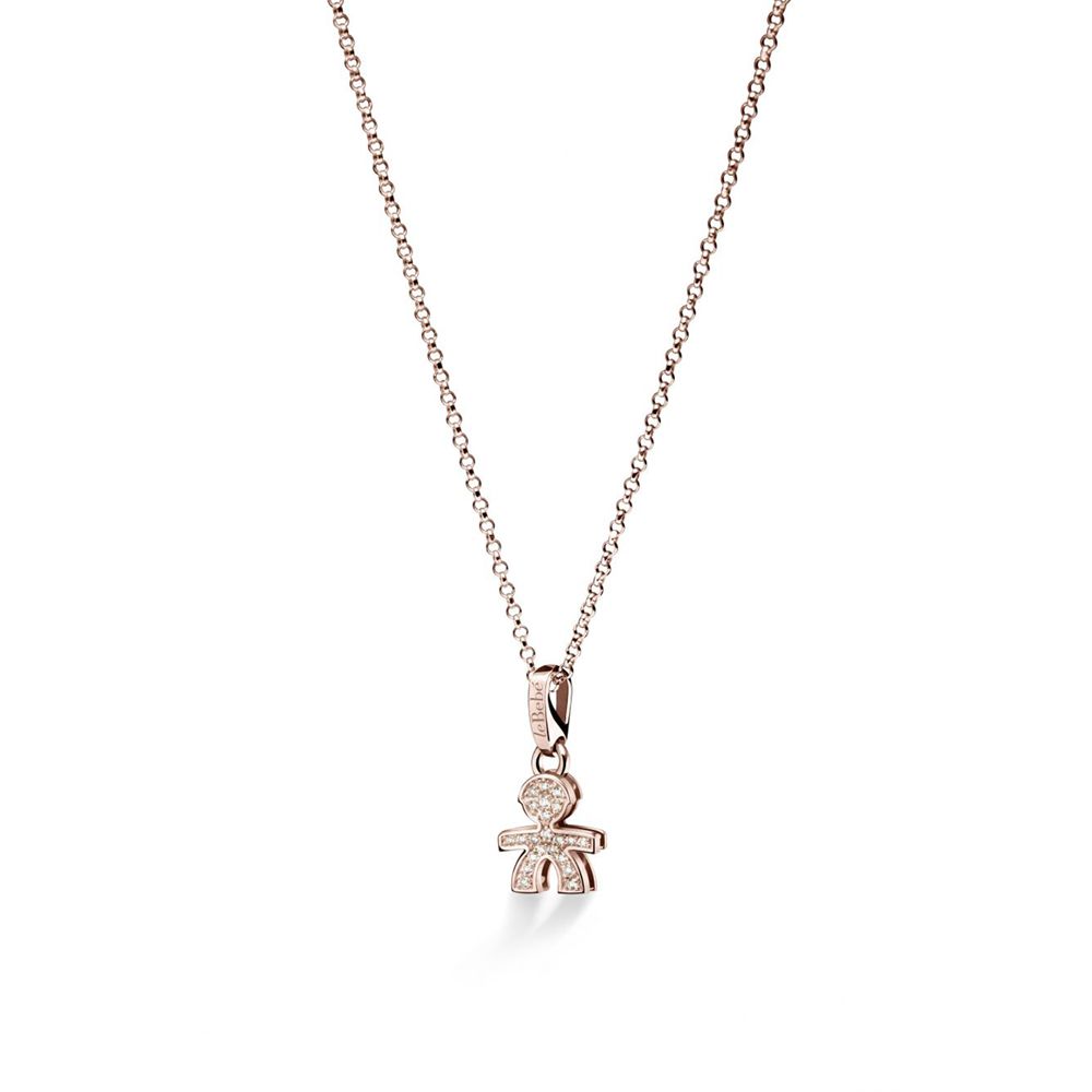 Collana Le Bebè Bimbo Pavè Mini in Oro 18KT 18KT con Diamanti– LBB453