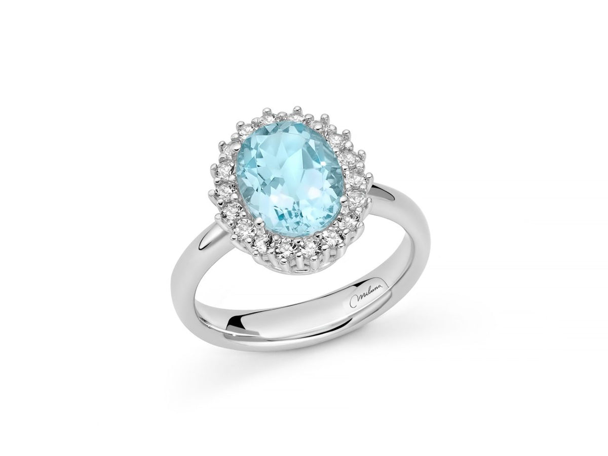 Anello Miluna in Argento e Topazio - Gemma del Cielo