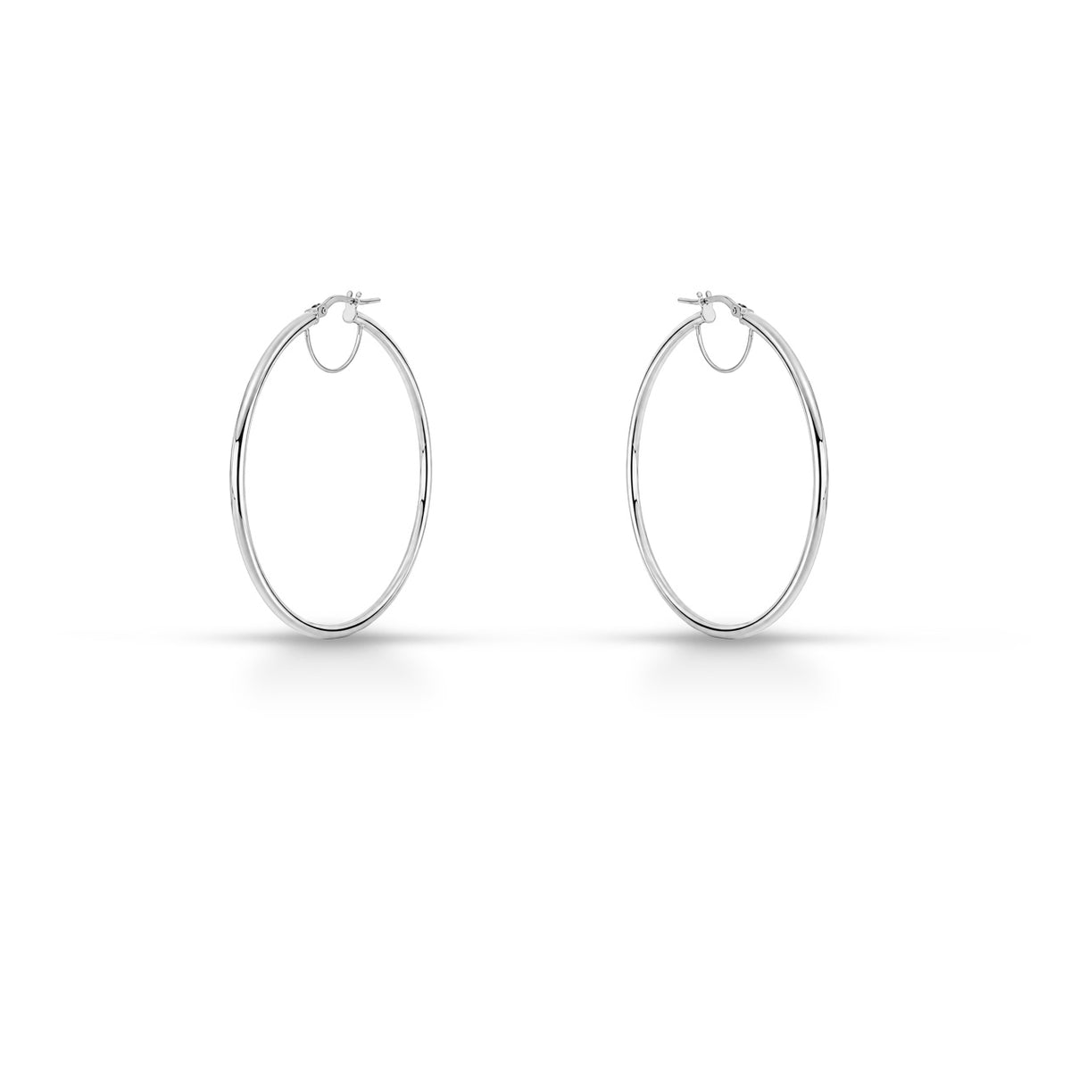 Orecchini a Cerchio 40mm iGold in oro Bianco 9KT