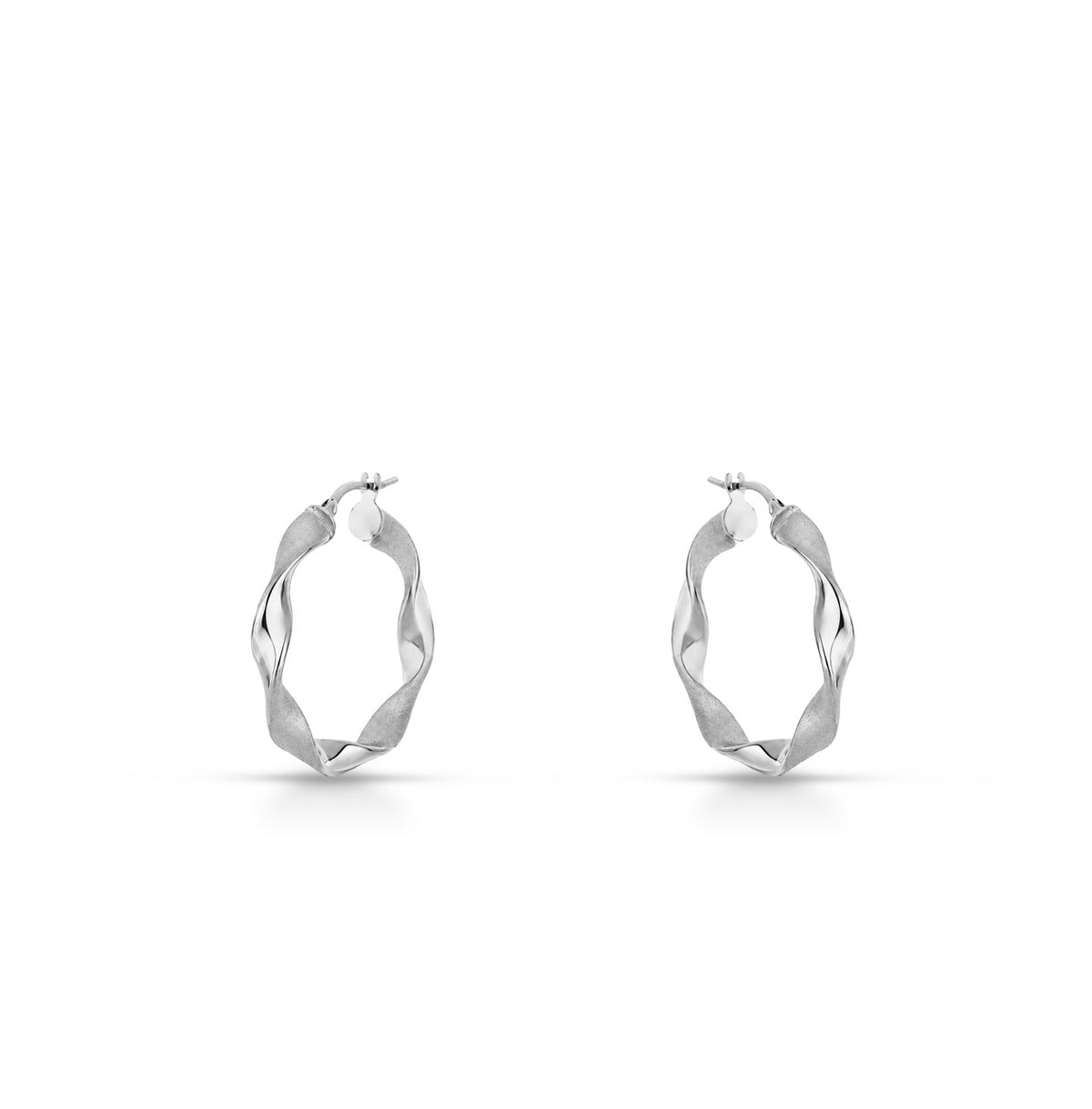 Orecchini a Cerchio 20mm iGold in oro Bianco 9KT