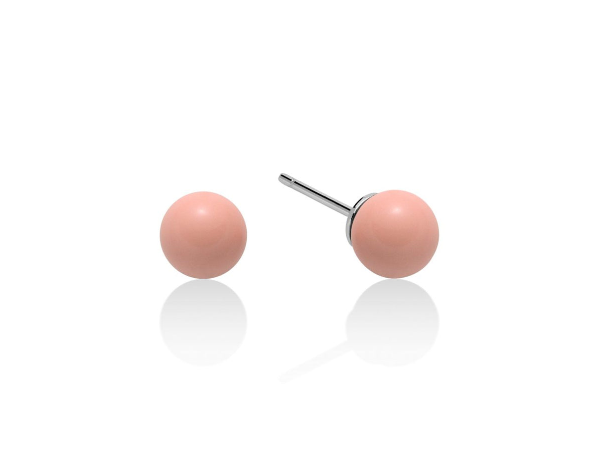 Orecchini Donna Miluna in Argento con Corallo Rosa
