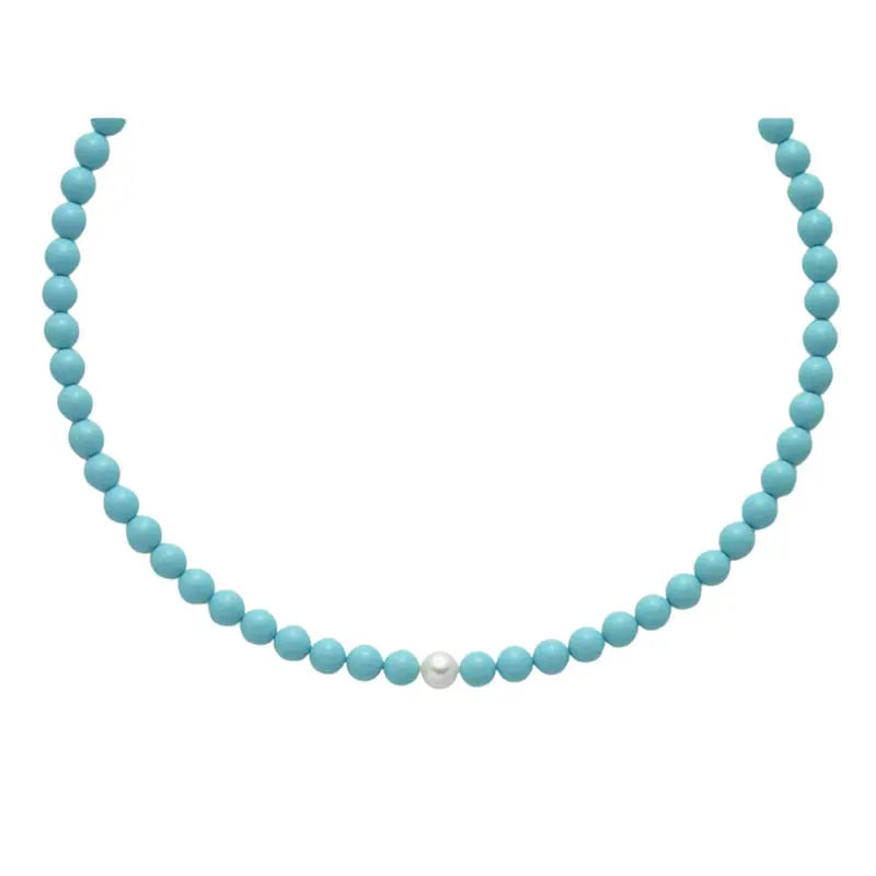 Collana Donna Miluna in Argento con Turchese e Perle