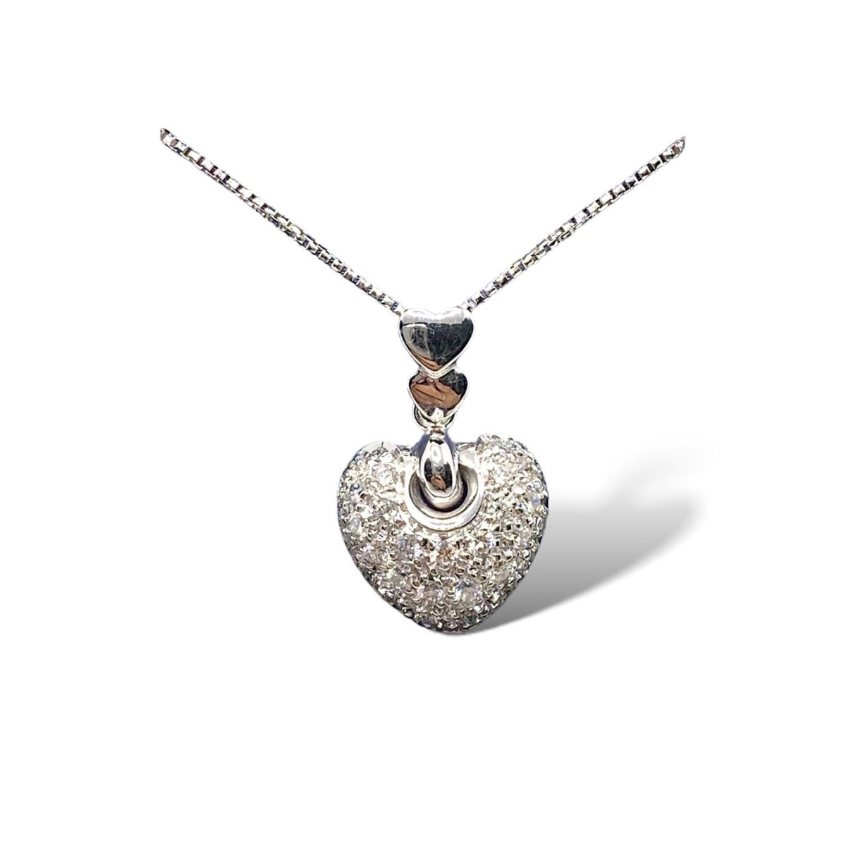 Collana a Cuore in Oro 18KT 18KT e Diamanti Ct. 0.70