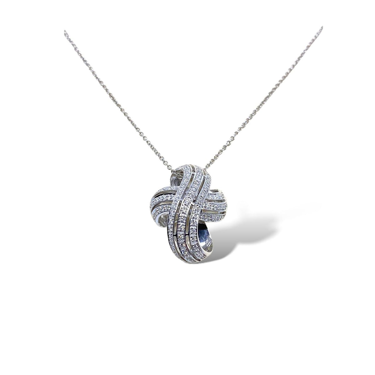 Collana Croce Donna Oro 18KT con Diamanti DFPF23090.31