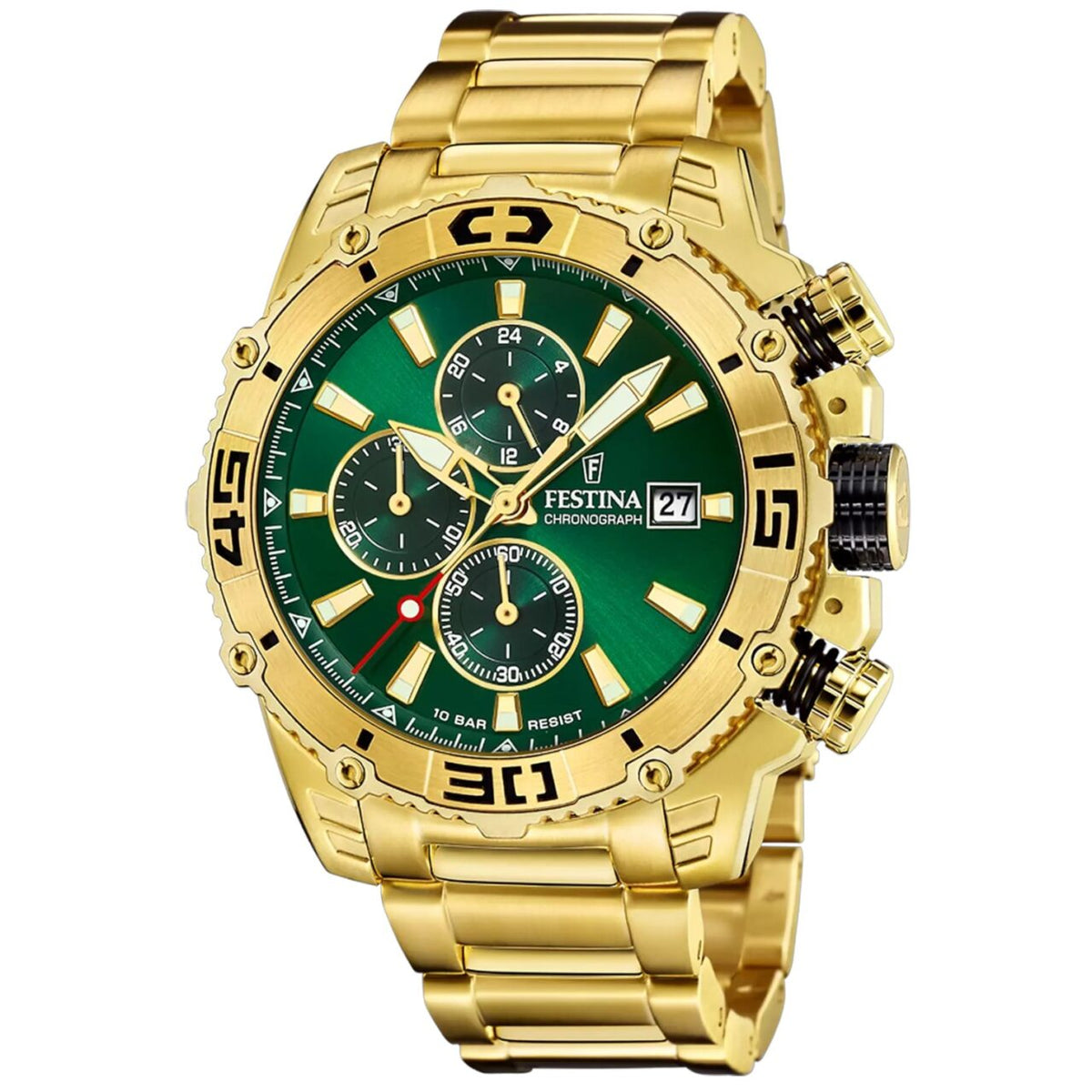 Orologio Uomo Festina in Acciaio Dorato Timeless Chronograph
