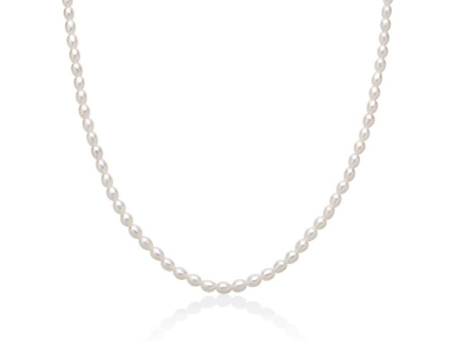 Collana Miluna "Pepite di Perle" in Argento mm 4-4,5