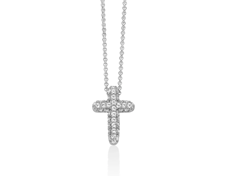 Collana Miluna in Argento e Topazio a Croce - Giochi di Luce