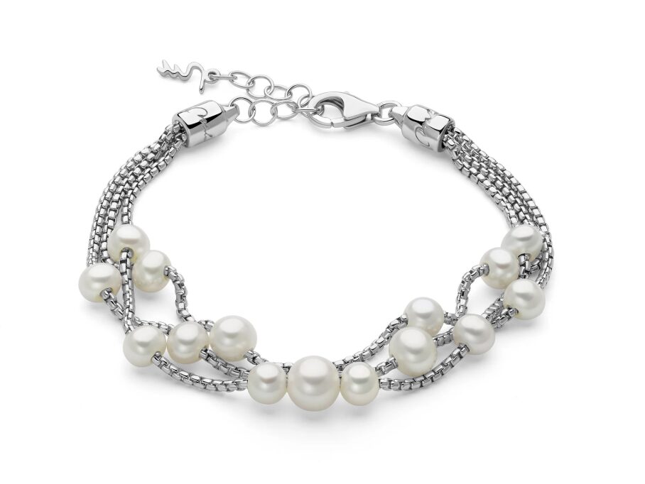 Bracciale Donna Miluna in Argento e Perle - I Gioielli di Miss Italia