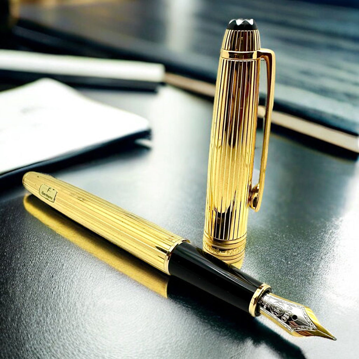 Penna Montblanc Meiseterstuck Solitaire Classic Vermeil