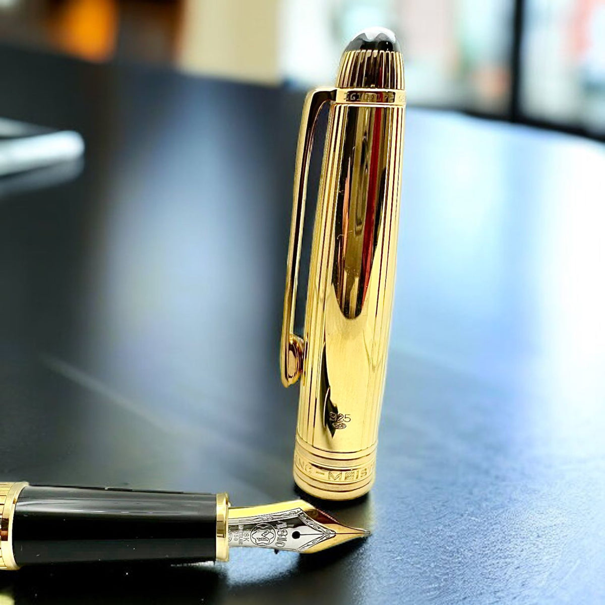 Penna Montblanc Meiseterstuck Solitaire Classic Vermeil