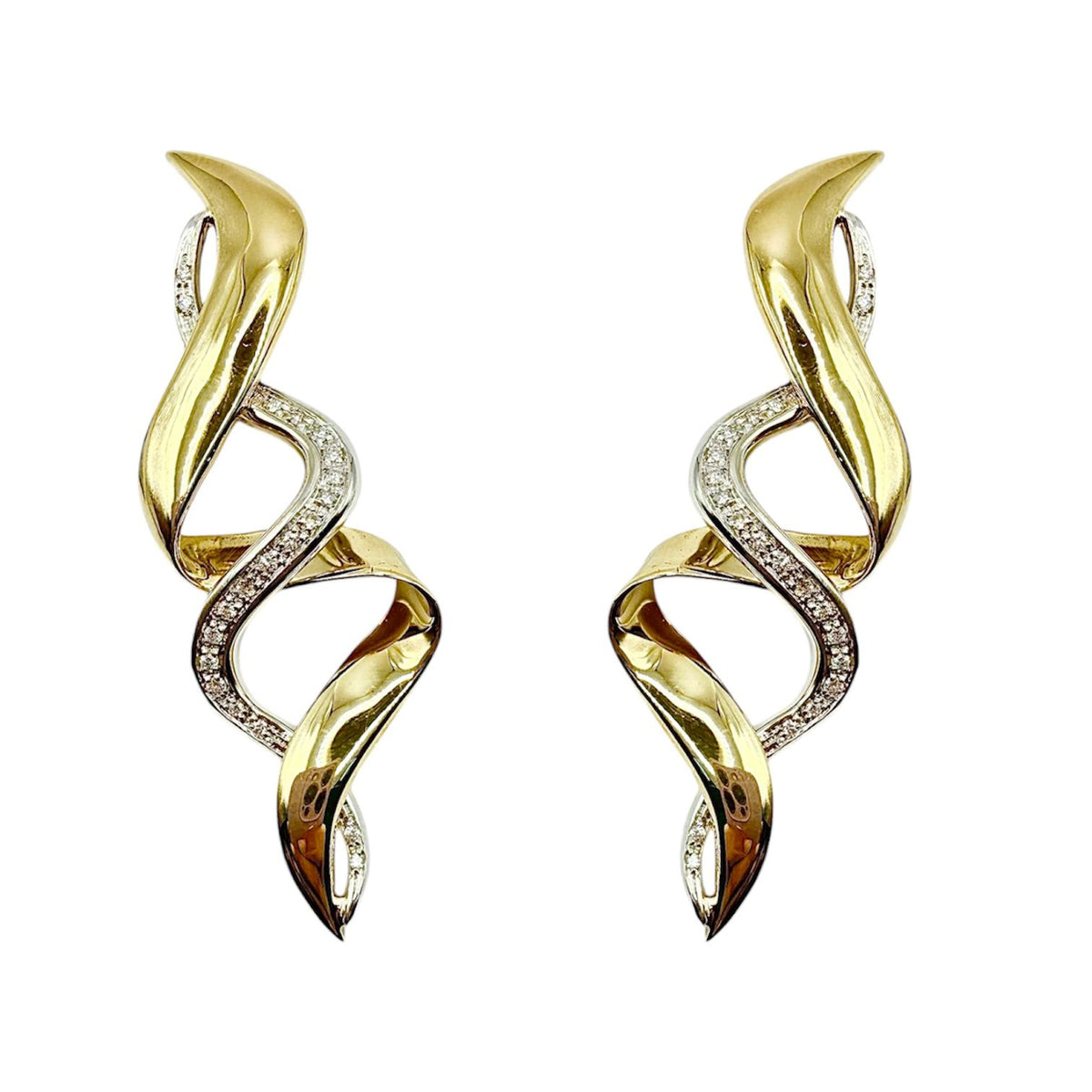 Orecchini Raima Pendenti in Oro 18KT 18KT con Diamanti