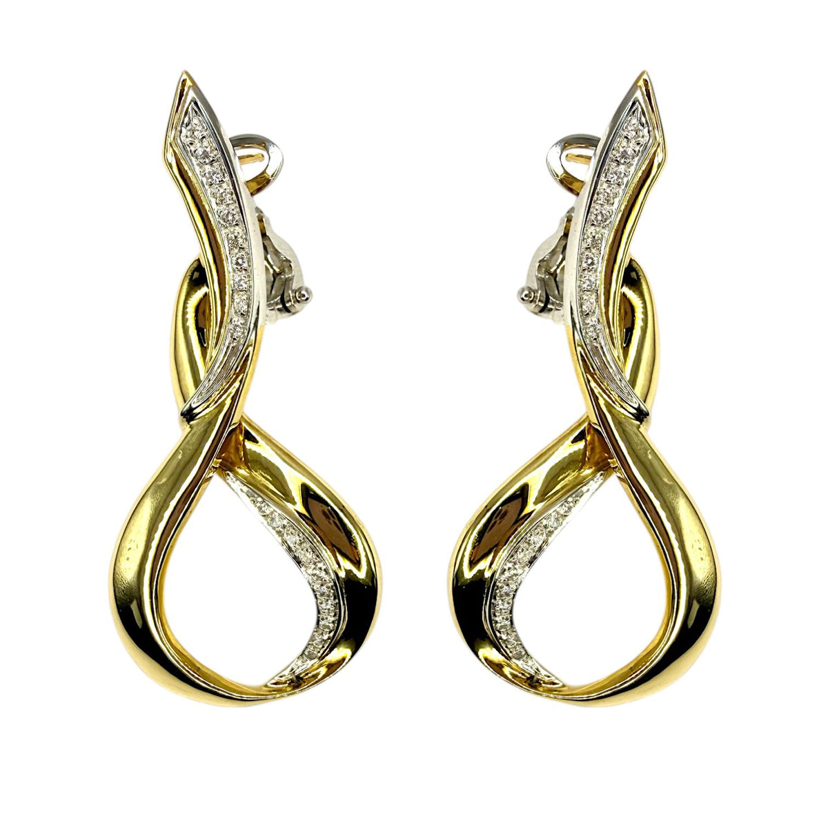 Orecchini Raima Pendenti in Oro 18KT 18KT con Diamanti