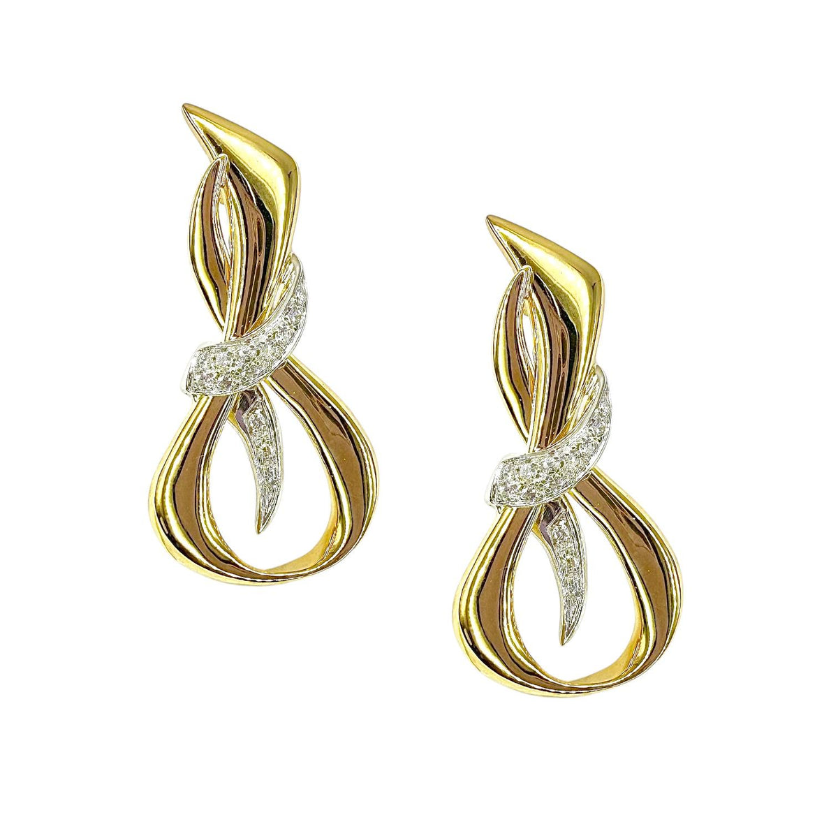 Orecchini Raima Pendenti in Oro 18KT 18KT con Diamanti