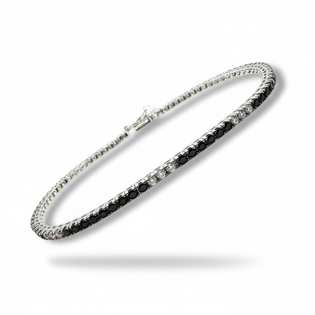 Bracciale Tennis in Oro 18KT 18KT e Zirconi