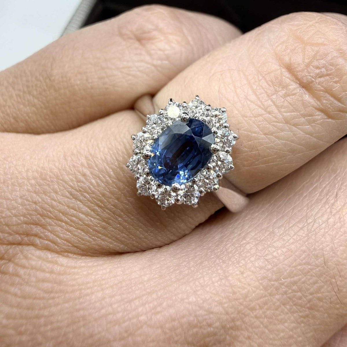 Anello Donna Crivelli con Zaffiro 1,41 e Diamanti
