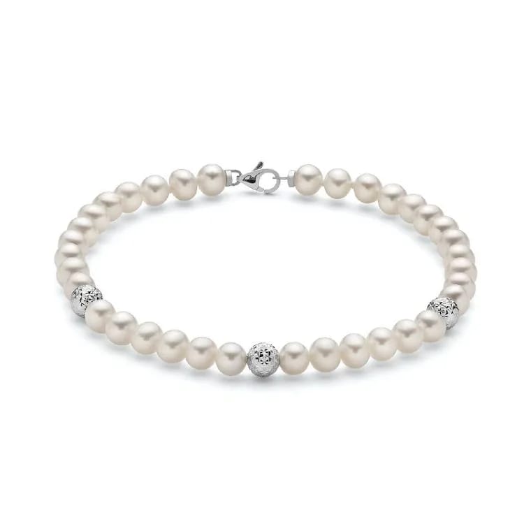 Bracciale di Perle Miluna mm. 5-5,5 in Oro 18KT 18KT