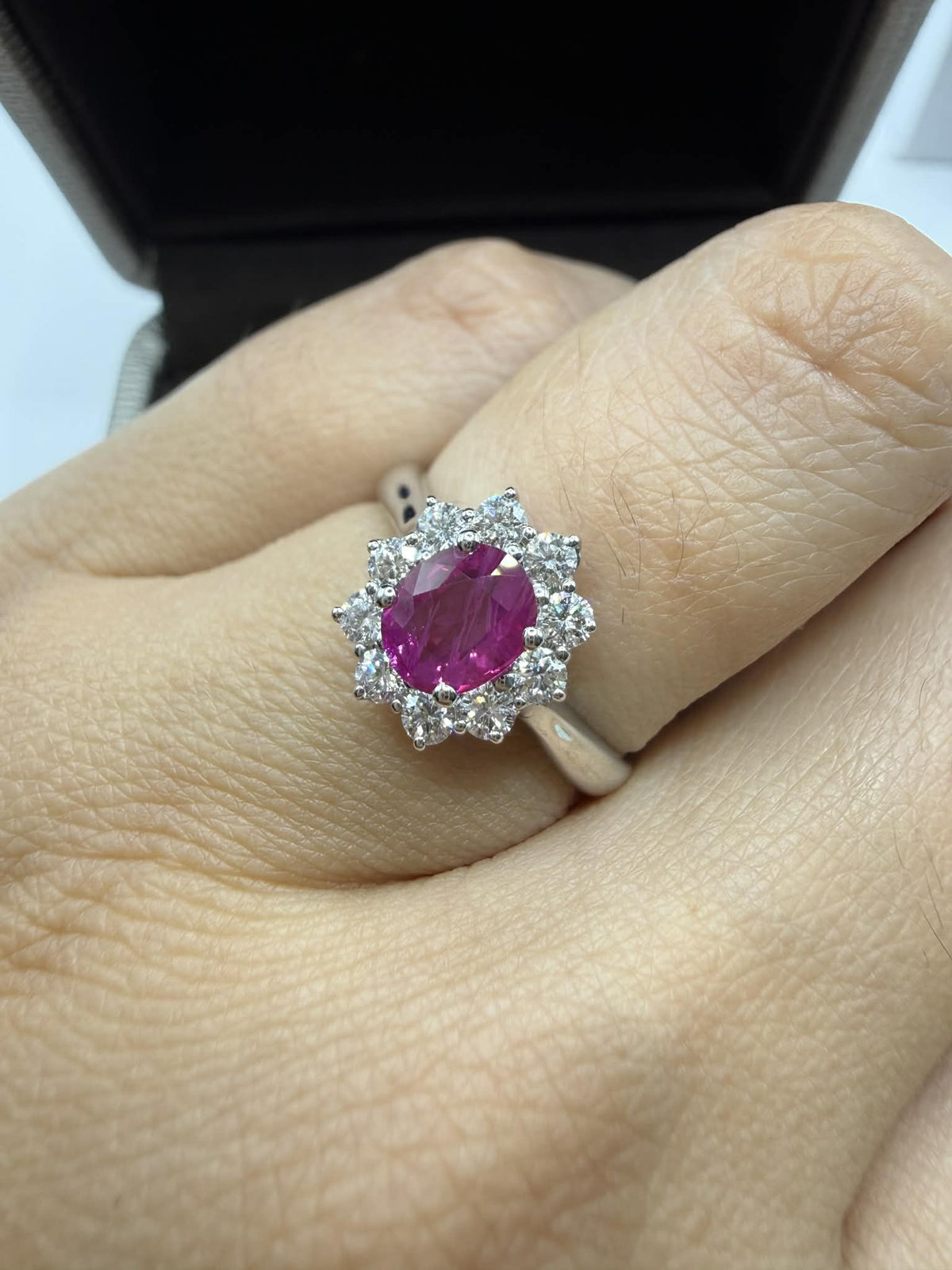 Anello Donna Crivelli con Diamanti e Rubino Ct. 0.96